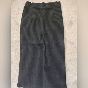 Black Pinstripe Skirt